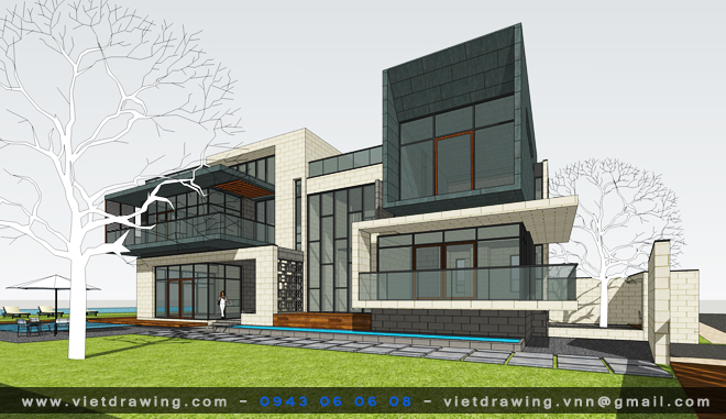 SU-012: Sketchup exterior vol.7 (Bungalow & Villas)