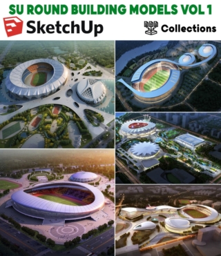 SK089 – SKETCHUP ROUND BUILDING MODELS