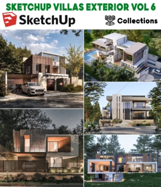 SU0152 – SKETCHUP VILLAS EXTERIOR VOL.6