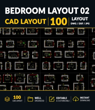 AC014 – 100 LUXURY BEDROOM LAYOUTS VOL.2